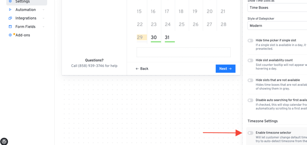 How to Show Your WordPress Website's Timezone on the Customer Booking Form Instead of Their Local Timezone latepoint timezone selection