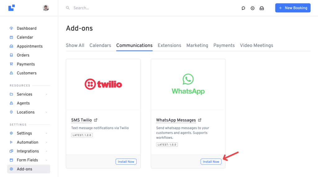 whats app add on listing
