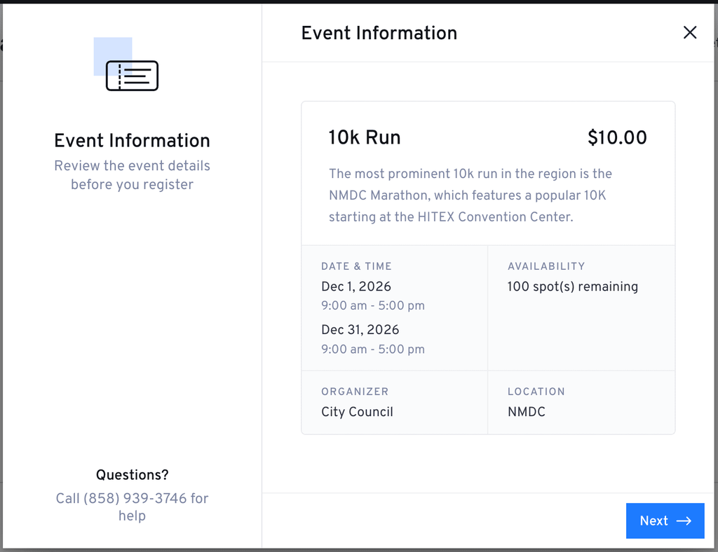 event booking 1