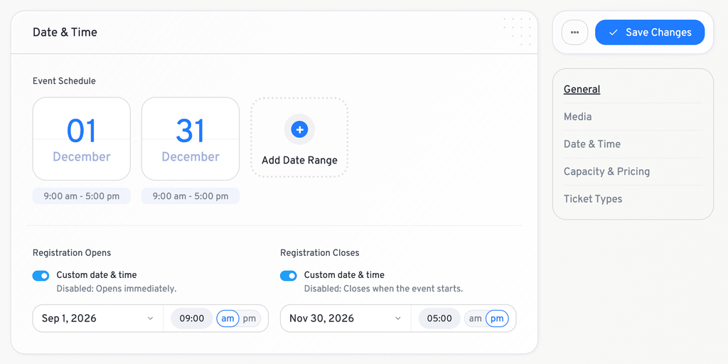 schedule fully added