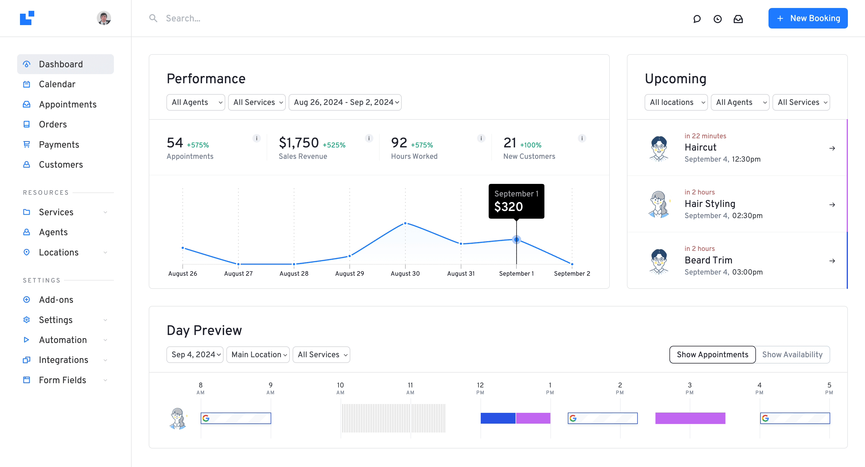 LatePoint Admin Dashboard