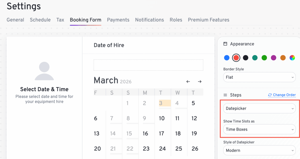 latepoint booking form timeslot styles