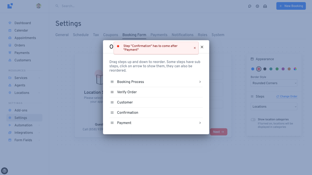 latepoint booking form editor 7