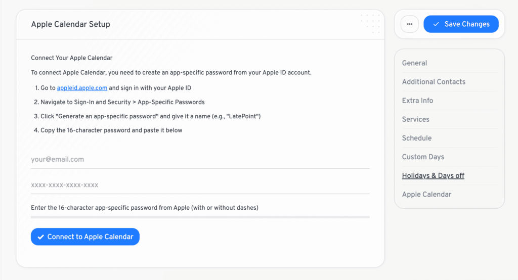 apple calendar linking