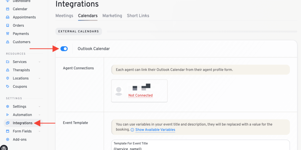Outlook Calendar Sync Setup enable outlook calendar