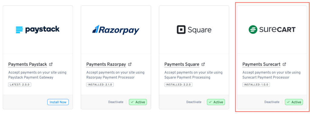 surecart add on listing