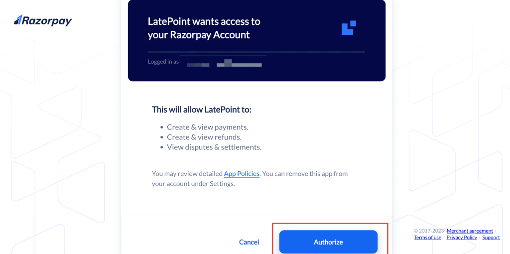 razorpay authentication