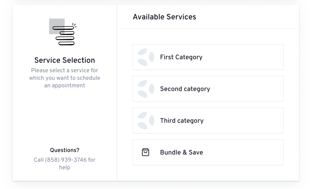 How to Show Only Services or Only Bundles in a Booking Form all service bundles display