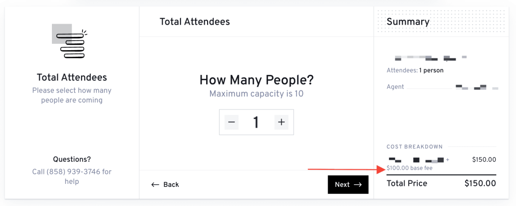 How to Set Base Fee for Group Bookings base fee summary