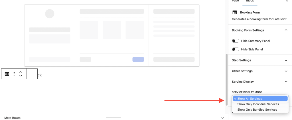 How to Show Only Services or Only Bundles in a Booking Form bundles filtering booking form widget