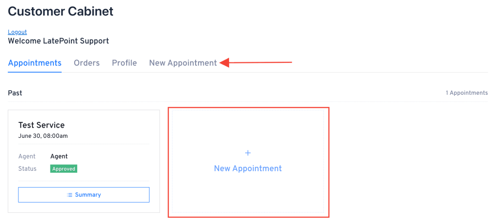 How to Hide the “New Appointment” Button and Tab on the Customer Dashboard customer dashboard hide 2
