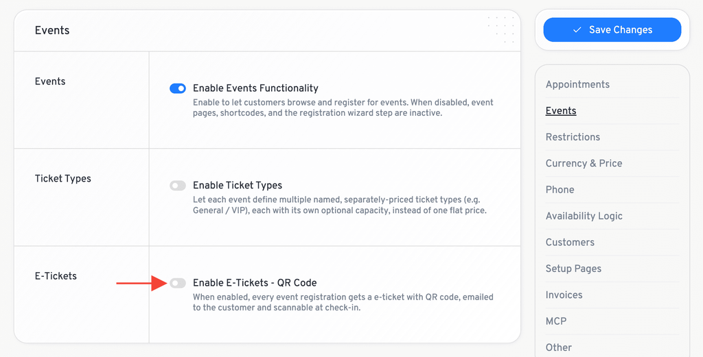 enable e tickets